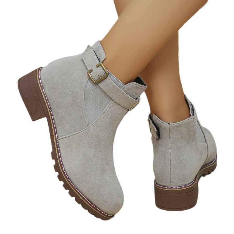 Fashion Women Boots Spring and Autumn Thick Sole Ankle Shoes Comfortable Snow Fashion Hot Boots for Women Female Platform Designer Boots