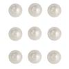 Demi-perles en plastique, autocollants, 5 mm, 80 pces, blanc