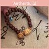 Cat Wooden Bell Bracelet Handmade New Oriental Fashion Trend Jewelry Womens
