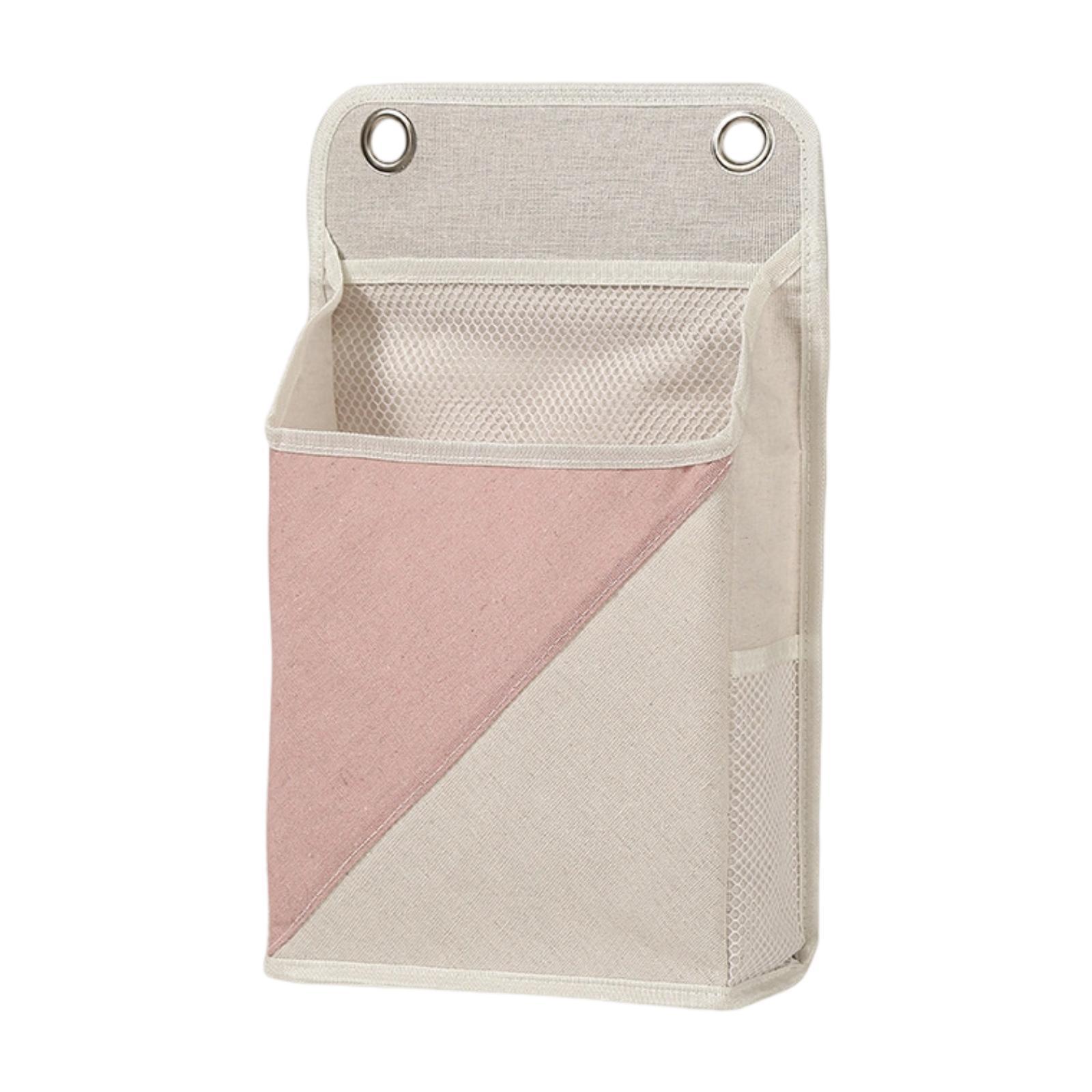 

Wall Hanging Organizer Bag Bedside Storage Bag for Closet Wardrobe Bedroom рожевий