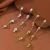 Boucles d'oreilles pendantes longues tête de mort Halloween pour femmes Boucles d'oreilles pendantes gothiques Bijoux Punk Party Cadeau