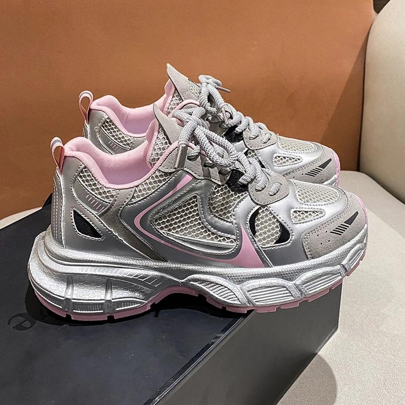 

Новая повседневная сетчатая женская обувь с круглым носком и перекрестным ремешком, летняя модная дышащая удобная спортивная обувь с увеличенным диаметром, НЕТ:WD713 35