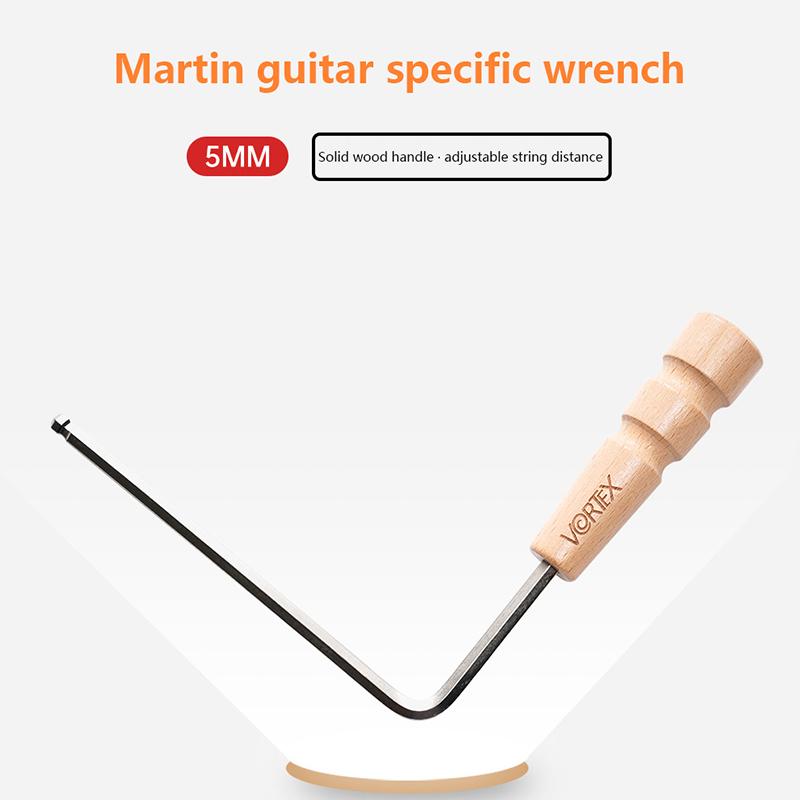 4mm/5mm Guitar Hex Key Set -Extended Wooden Handle Wrench for Neck Maintenance, Comfort-Grip Tool for Easy Truss Rod Adjustments