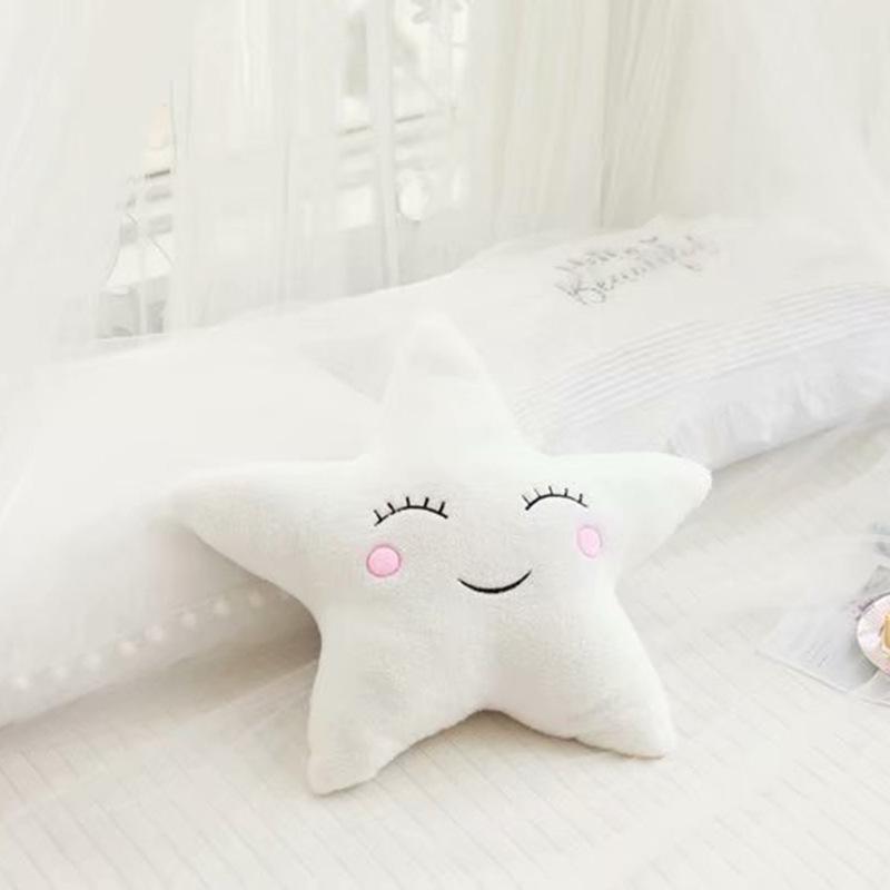 INS Starry Sky Series Throw Pillow | Plush Cloud, Moon, Raindrop, and Star Sofa Cushions for Children's Room Decor