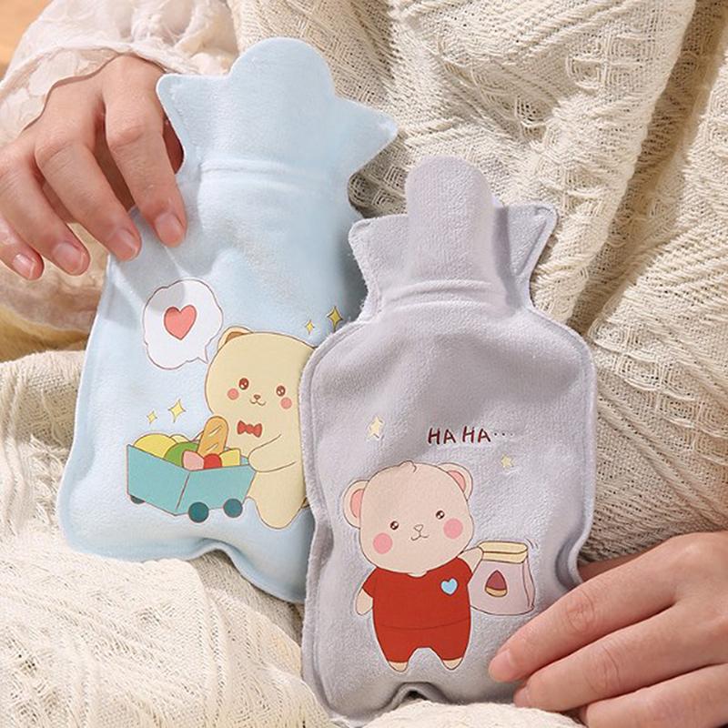 1Pc Kawaii 350Ml Plush Hand Warmer Cute Cartoon Girl Heart Y2K Carry-On Water-Filled  Water Bag Keep Warm