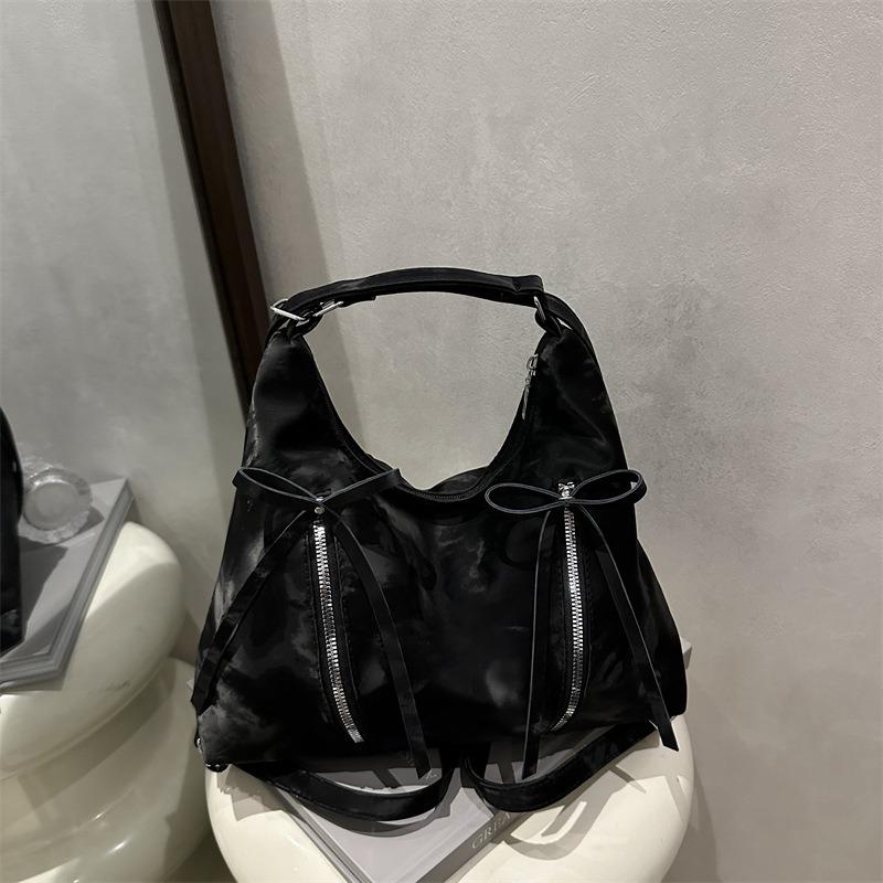 Retro Backpack Soft Leather Tote Bag Bow New Trendy Fashion Casual Large Capacity Shoulder Bag