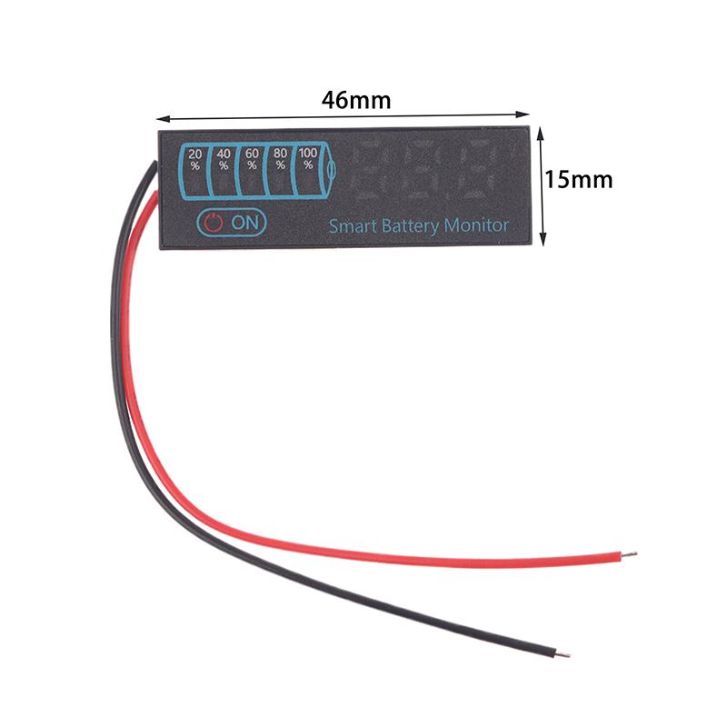 Indicador de nível de bateria 3S-14S DC7-55V 12V 24V 36V 48V 18650 Lipo Placa de capacidade de bateria de lítio Testador de tensão de carga de bateria