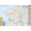 France Map - Wine Distribution Map-Frameless Educational Wall Art Decor,Gift for Language Learners&Geography Enthusiasts