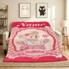 Custom Name Rabbit Dreams Flannel Blanket Throw Blanket Soft Warm Sofa Bed Decor Unique Gift