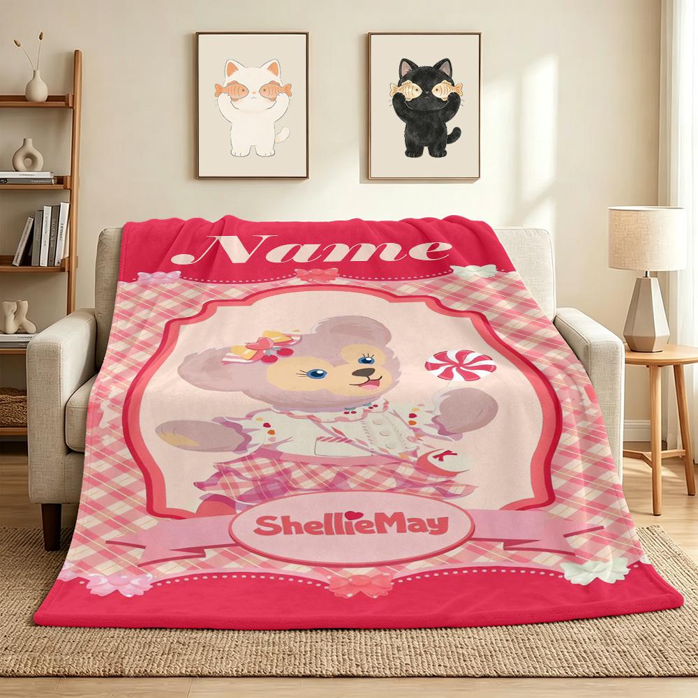 Custom Name Rabbit Dreams Flannel Blanket Throw Blanket Soft Warm Sofa Bed Decor Unique Gift