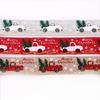 Cheerful Holiday Decor With 2m Cartoon Printed Christmas Ribbons In Assorted Colors