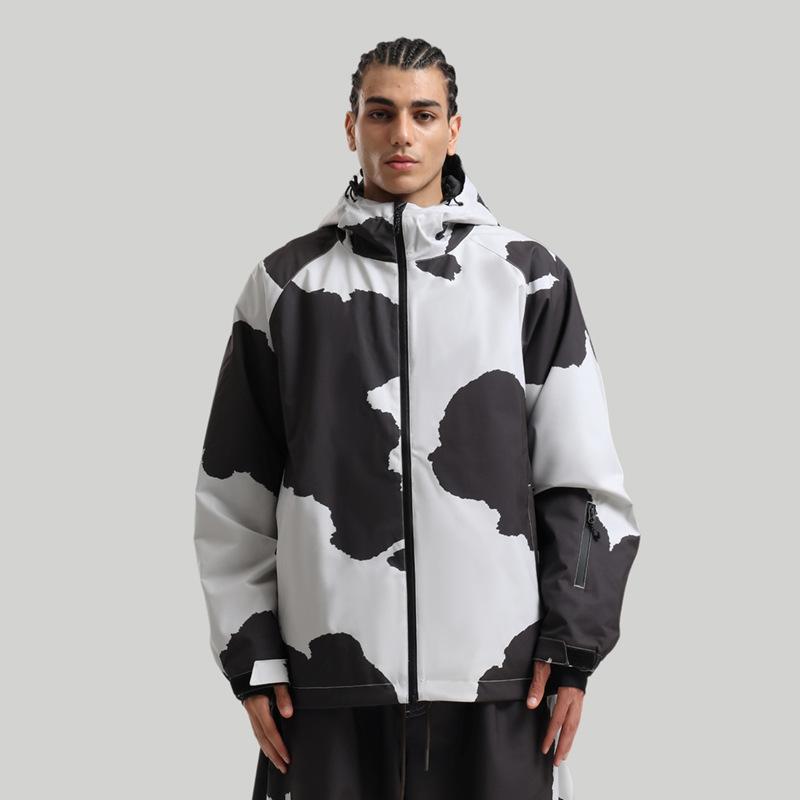 Męska i damska kurtka narciarska Płaszcz snowboardowy Wodoodporna Zimowa Luźna Kurtka śnieżna z kapturem Wiatroszczelna Ciepła Izolacja Sporty outdoorowe Kurtki narciarskie