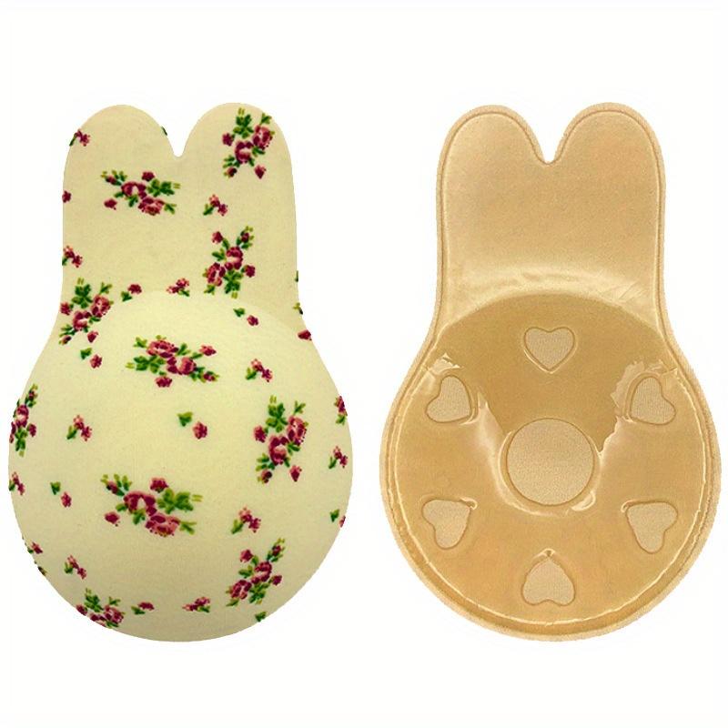 

2 шт. Женские наклейки для подтяжки груди Пуш-ап бюстгальтеры Силиконовые невидимые Без бретелек для груди Кролик для подтяжки лента Накладки на соски Накладки для бюстгальтера XXL