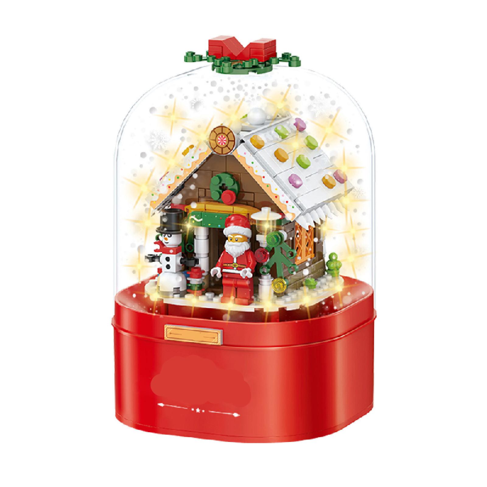 

Candy House Building Set Music Box Education Learning Toys Building Assembly Toys Christmas Decoration Gifts One Size