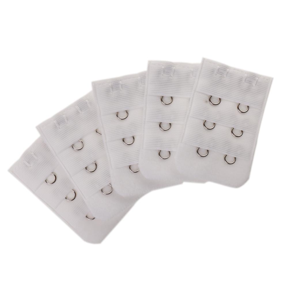 10 Pieces Bra Extender Women Extension Back Strap Clips Nylon Soft