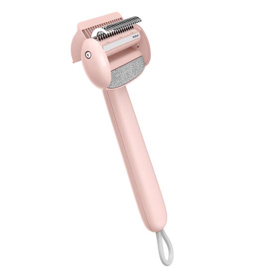 Pet Grooming Brush Self Cleaning Rake Cats Hair Removal Tool Deshedding Comb Removes Loose Undercoat for Long Haired Cats Dogs