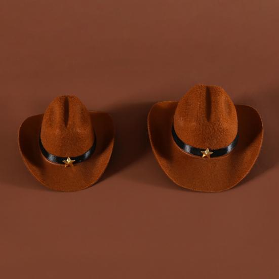 Yousheng Pet Cowboy Costume Dog Cowboy Hat And Bandana Scarf Set Pet Halloween Christmas Party Cosplay Accessories for Cats Small Medium Dogs