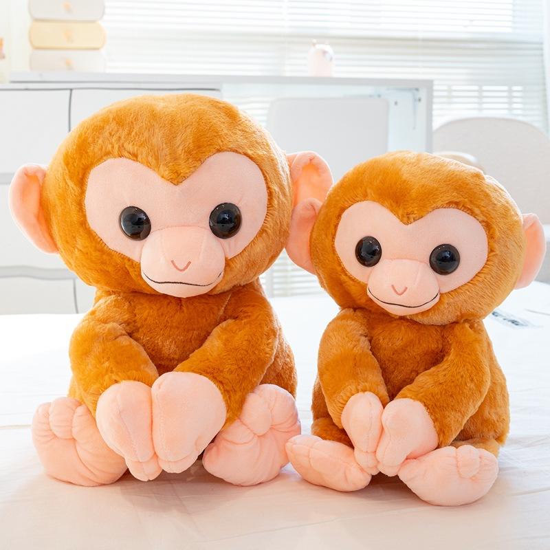 Søt liten ape dukke plysj leketøy ape dukke barn følger beroligende filledukke bursdagsgave