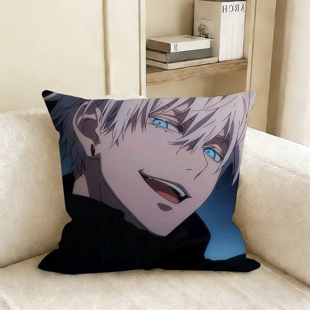 SSatoru GGojo JJujutsu KKaisen Pillow Case Living Room Sofa Cushion Cover Suitable For Home Bedroom Room Decoration