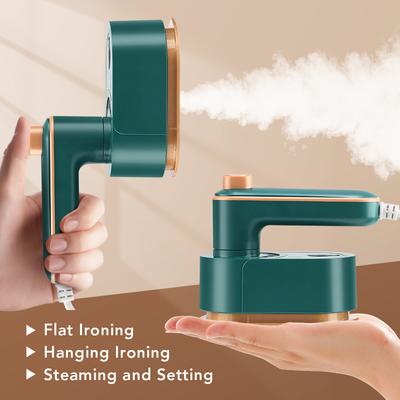 Mini Handheld Steam Iron 180° Rotating High-Temperature 180°C Portable Garment Steamer Wet Dry Ironing Machine for HomeTravel