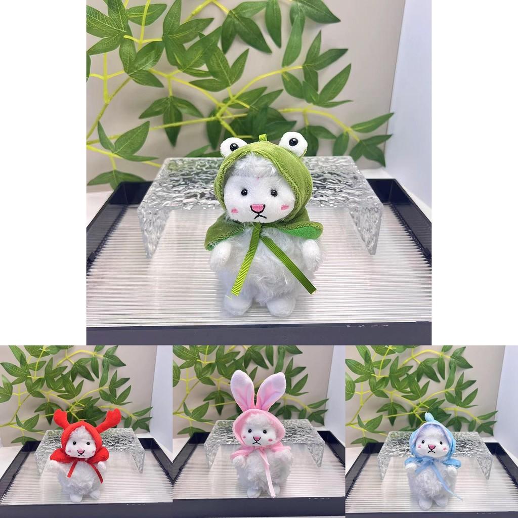 Delightful Lamb Plush Toy Keychain Adorable Short Fur Sheep Backpack Pendant In Various Colors