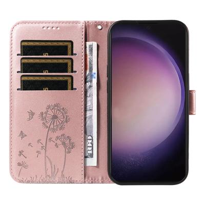 For Samsung Galaxy S24 Ultra Leather Case Wallet Phone Cover Dandelion Imprint