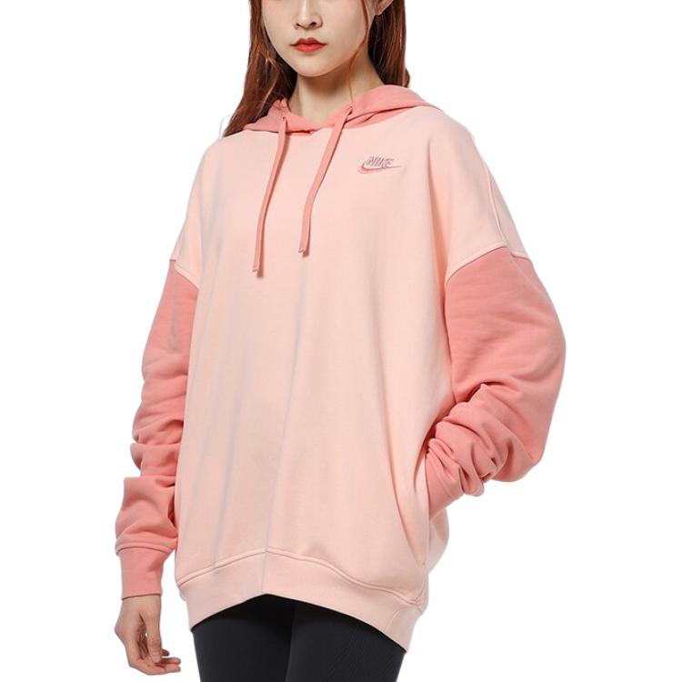 Nike Sports Casual Hooded Pullover Sweatshirt Women sweatshirt Pink DJ5483-666