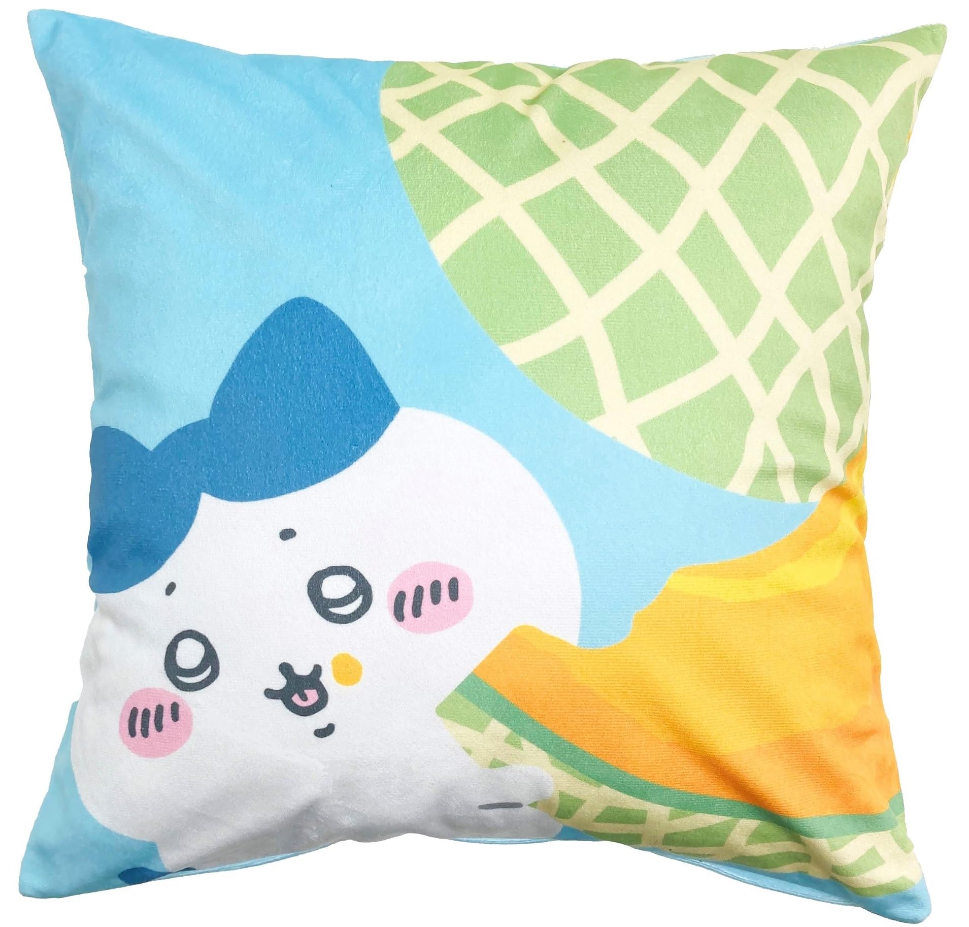 

MORIPiLO Chiikawa Cushion Cover Melon Backrest Cushion Small and Cute Morishita Makura (Hachiware Green) 45x45cm, Cute, Soft, Cover, Stylish,