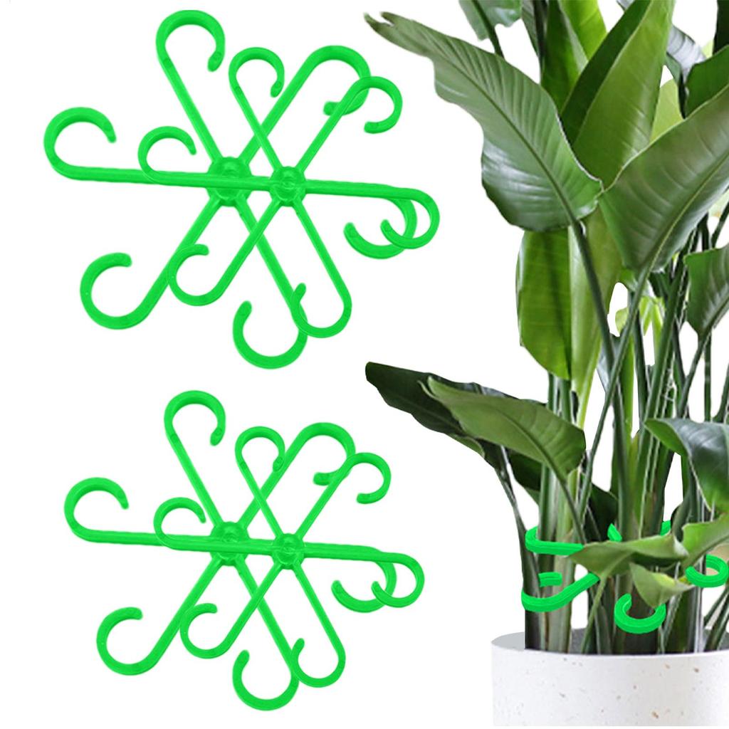 4PCS Plant Stem Support Clips Flower Stem Gathering Frame, Support Fixer Anti-Toppling, Hydroponic Branch Fixing Pot Rack