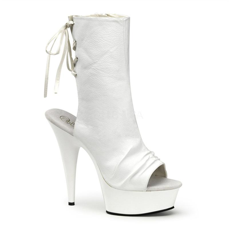 Waterproof Taiwan summer short boots breathable black low tube leopard print super high heel 15CM adhesive bottom women's round head fashion boots