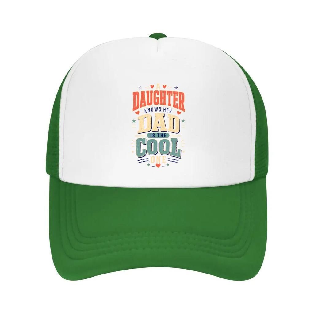 Proud Daughter Dad Quote Typography Mesh Baseball Cap Casual Hat Outdoor For Womens Unisex FeUnisex