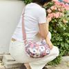 New Arrivals Open Run Women Flower Pattern Nylon Lightweight Crossbody Bag Half