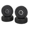 RC Car Tires Rubber Sturdy Remote Control Pickup Truck Wheel Tires Replacement for MN82 Black