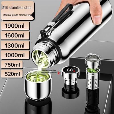 316 Stainless Steel Antibacterial Insulated Kettle: Men's Large Capacity Tea Cup