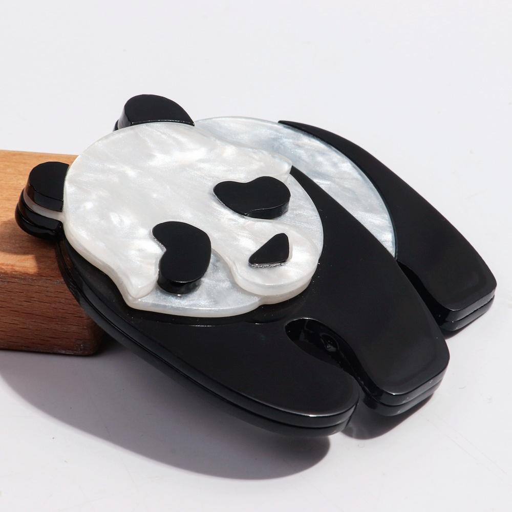 Trendy Lovely Big Panda Acrylic Brooch Pins for Women Minimalist Cute Animals Large Brooch Badges Bag Decorations Gifts