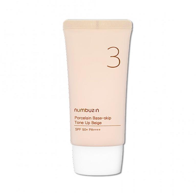 Numbuzin No.3 Porcelain Base-skip Tone Up Beige SPF50+PA++++ 50 мл 50ml