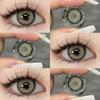 Eyeshare 1 Pair Miki Brown Contact Lenses Colored Lens Soft Contacts With Case Yearly Makeup
