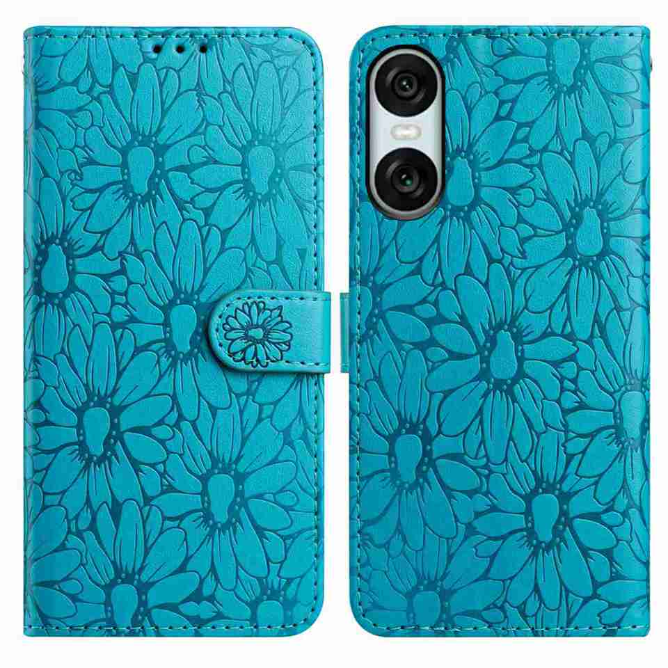 Custodia a libro con margherite in rilievo a 10 colori per Blackview A85/A53 Pro/A53. ZTE Blade A52 lite,Axon 40 Pro,A52,V50 Smart,A34. Sony Xperia 1V, Xperia 10V...