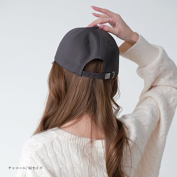 Hanahana15 Cap Cotton cm cm Charcoal Women's 55.0 60.0