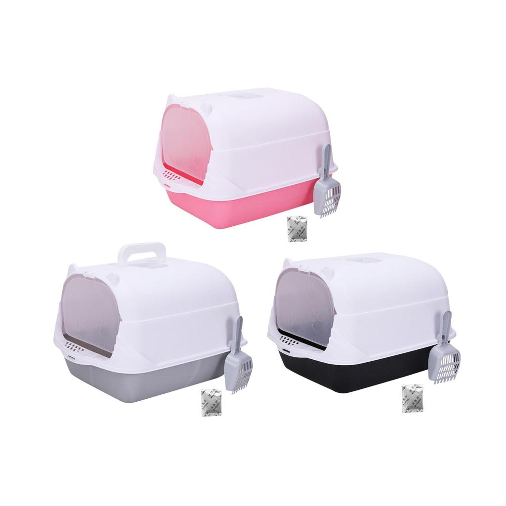 Fully Enclosed Cat Toilet Cat with Hood for All Types of Cat Litter
