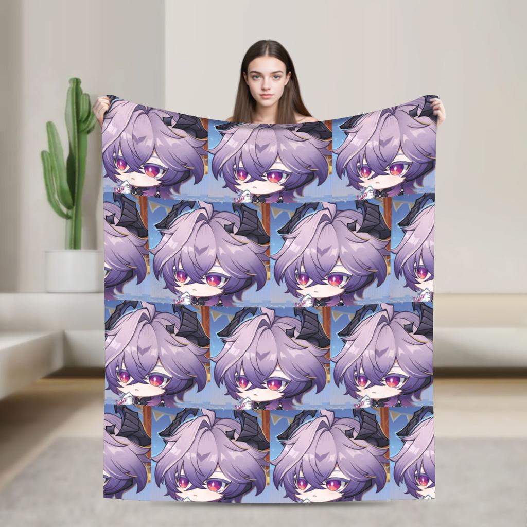 Genshin Impact Durin Game Blankets Fleece All Season  Multi-function Super Soft Throw Blankets for Sofa Outdoor Bedspread