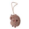 Pack of 4 Capybara Plush Keychains Charm Animal Shaped Keyring Bag and Phone Pendants Accessories Handmade Decoration