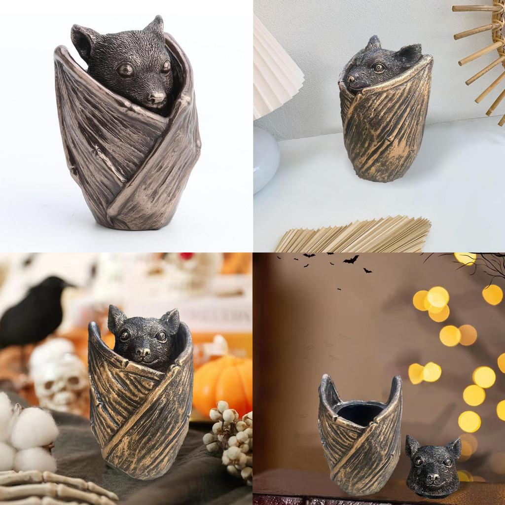 Gothic Resin Bat Jewelry Box Halloween Gift Jewelry Storage Organizer