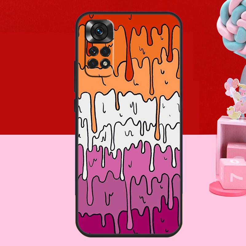 Pastell Kawaii Schmelzendes LGBTQ Design Hülle Für Xiaomi Redmi Note 13 12 11 10 14 15 Pro Plus Redmi 15 C 14C 10C 12C 13C Weiche Hülle