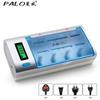 PALO 4 Slots Multifunctional Battery Charger LCD Display Support Mixed Charging for 1.2V NI-MH/NICD AA/AAA/C/D/9V Rechargeable Batteries
