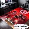 Custom Name NECAXA Team Crest Design Rug for Living Room, Game Rooms, Office, Bedroom, Floor Mat Playful Design, Fan Gifts Christmas Decor