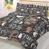 Kaffee Kaffeebohnen Kaffeetasse 3-teiliges Bettwäscheset für Doppelbett Heimtextil Bettbezug Steppdeckenbezug Kissenbezug