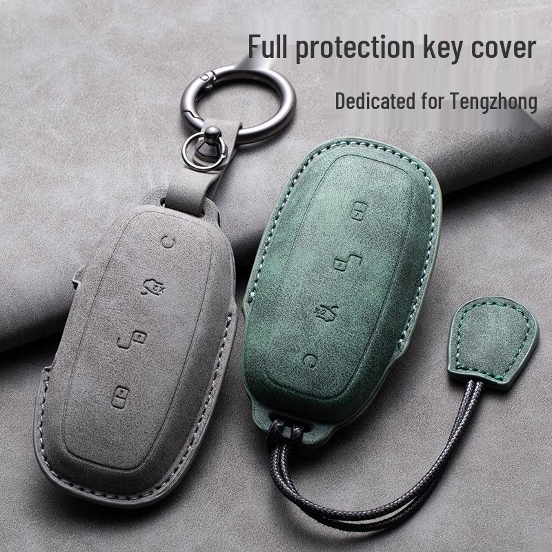 2022 Denza D9 Key Case: Woolen Leather Full Cover for Model N7 EV/DM-i PHEV