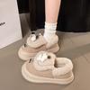 Women's Cartoon Large Size Soft Sole Winter Warm Fur One Snow Boots Padded Lined Ankle Boots Anti-slip Hiking Casual Sports Cotton Boots