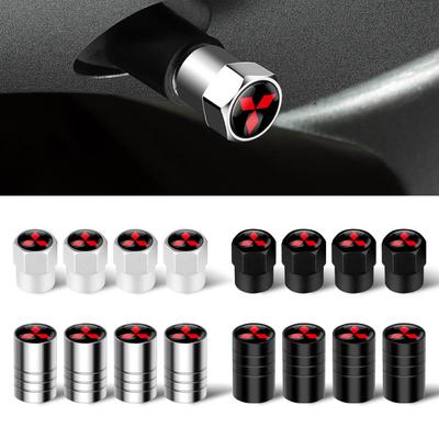 4pcs Car Wheel Tire Valve Caps Tyre Rim Stem Covers Airdust For Space Star Eclipse Cross ASX Xl Lancer 9 Galant